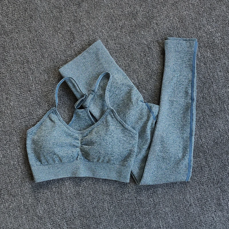 

Women's Seamless Yoga Suits Fitness Suits Gym Tights High Waist + Adjustable Sports Bras Sports Suits Gym Shark Leggings