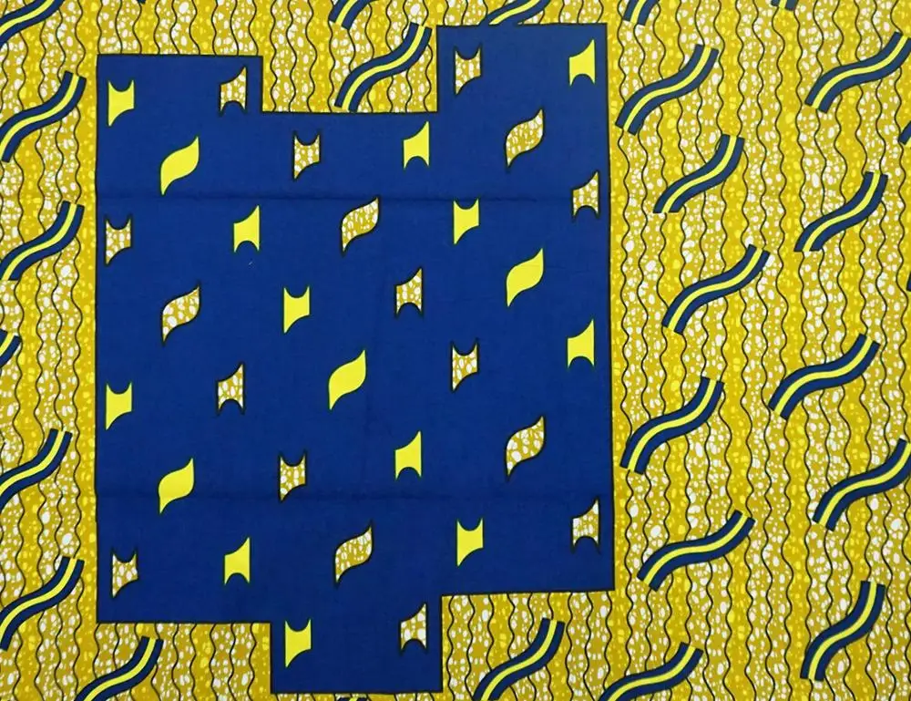 

African Wax Ankara Fabric veritable wax print fabric 6 Yards Sewing Dress Material