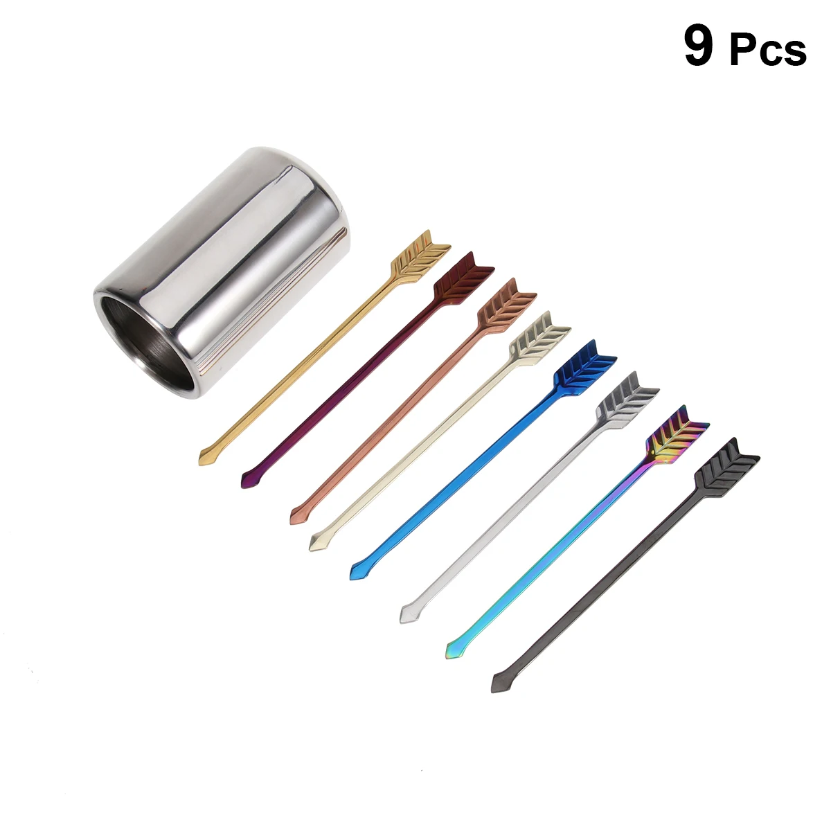 9 шт./компл. из нержавеющей стали фруктовая вилка кофейная мешалка для меда
