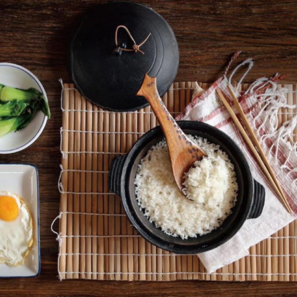 Кухонная деревянная ложка для риса лопатка Милая Рыба рисовая картофеля прибор