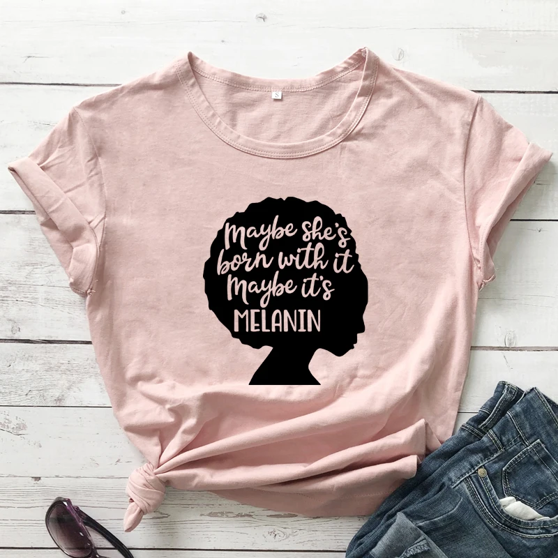 Возможно она новорожденных с ней футболка Черная жизнь женщины Феминистская