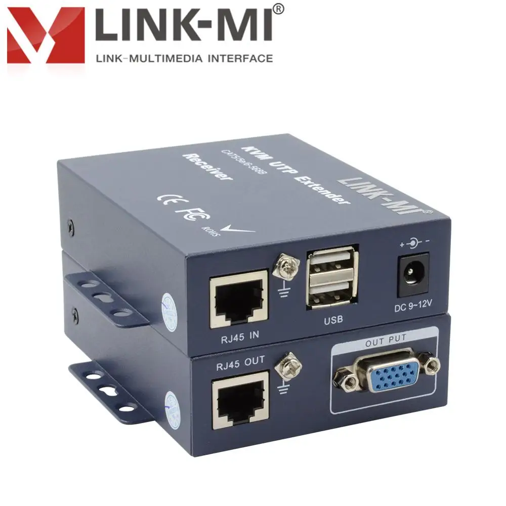 LINK-MI K102TRU 200m VGA+USB Extender Over Single UTP RJ45 Cat5e/6 Cable Support remote USB keyboard mouse KVM | Электроника