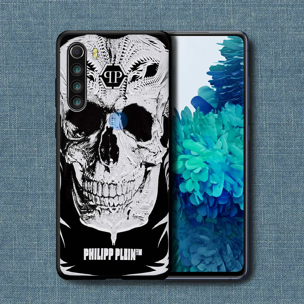 

Philipp QP Luxury Brand Phone Case For Xiaomi Redmi Note 7 8 8T 9 9S 4X 7 7A 9A K30 Pro Ultra black Etui Painting Back Pretty
