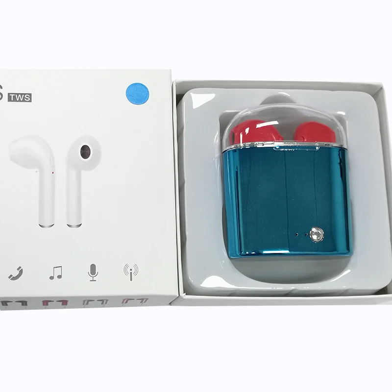 Mgoman Лидер продаж i7s TWS Bluetooth 5,0 наушники Auriculares беспроводной чехол для настоящей зарядки беспроводные стерео наушники Upgarde i7s - Цвет: I7S13