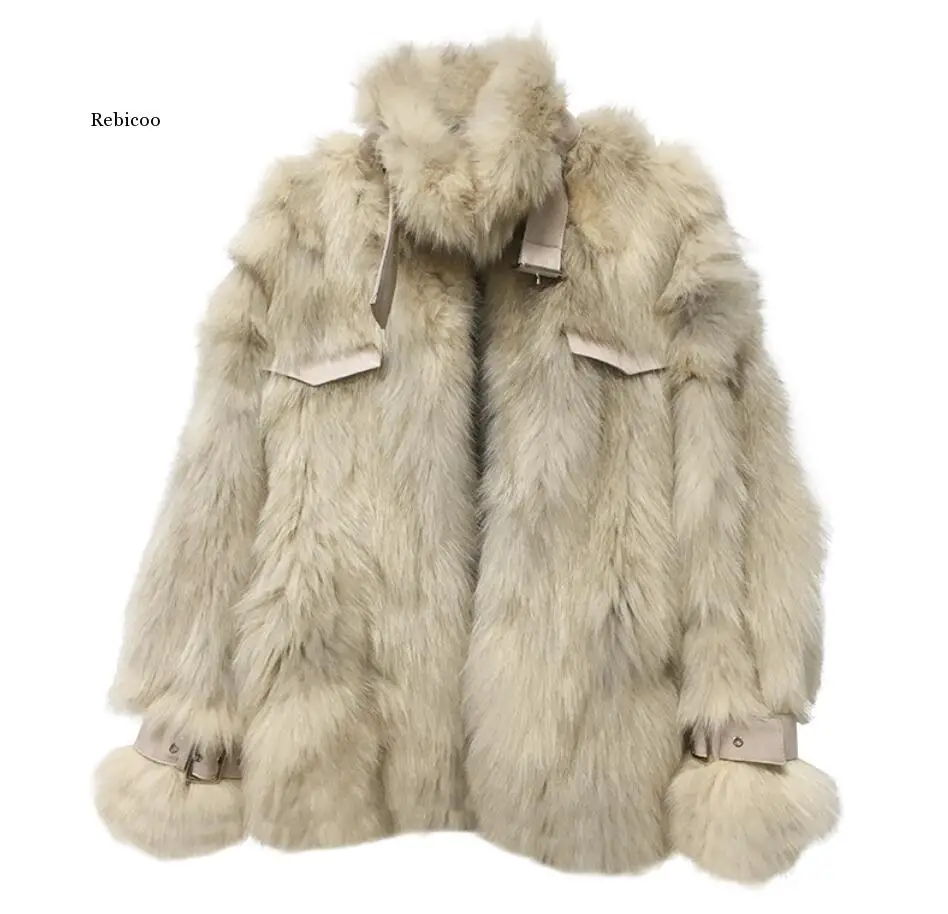 Модные осень зима с воротником из искусственного меха лисы для девочек куртки