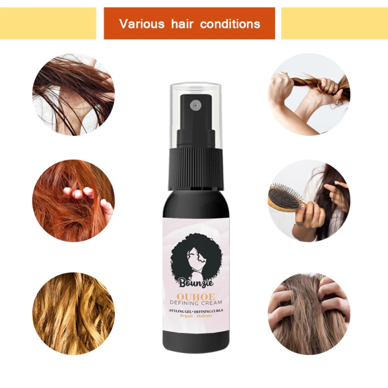 

50ml Spray Hair Curling Styling Fluffy Hair Care Essential Oil Style Thickening Spray Mist For Salon Beauty Man Or Women