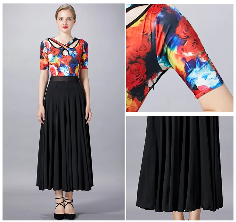 Платье для бальной комнаты с принтом женское платье вальса бальных танцев костюм