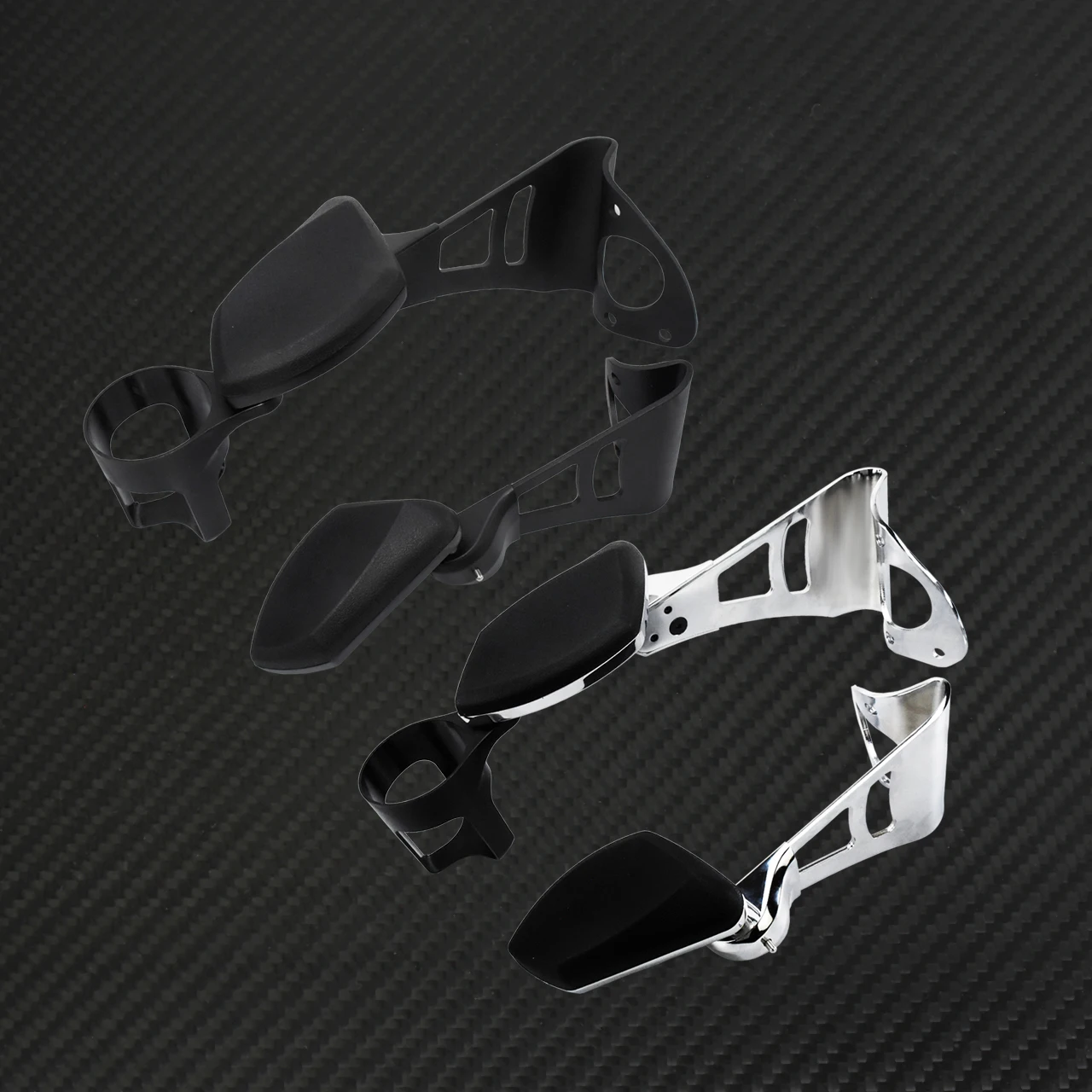 Barato Motocicleta Negro/cromo De Reposabrazos Brazo Descansa W/taza Soporte Ajustable Para Harley Touring Electra Glide 2014-2020