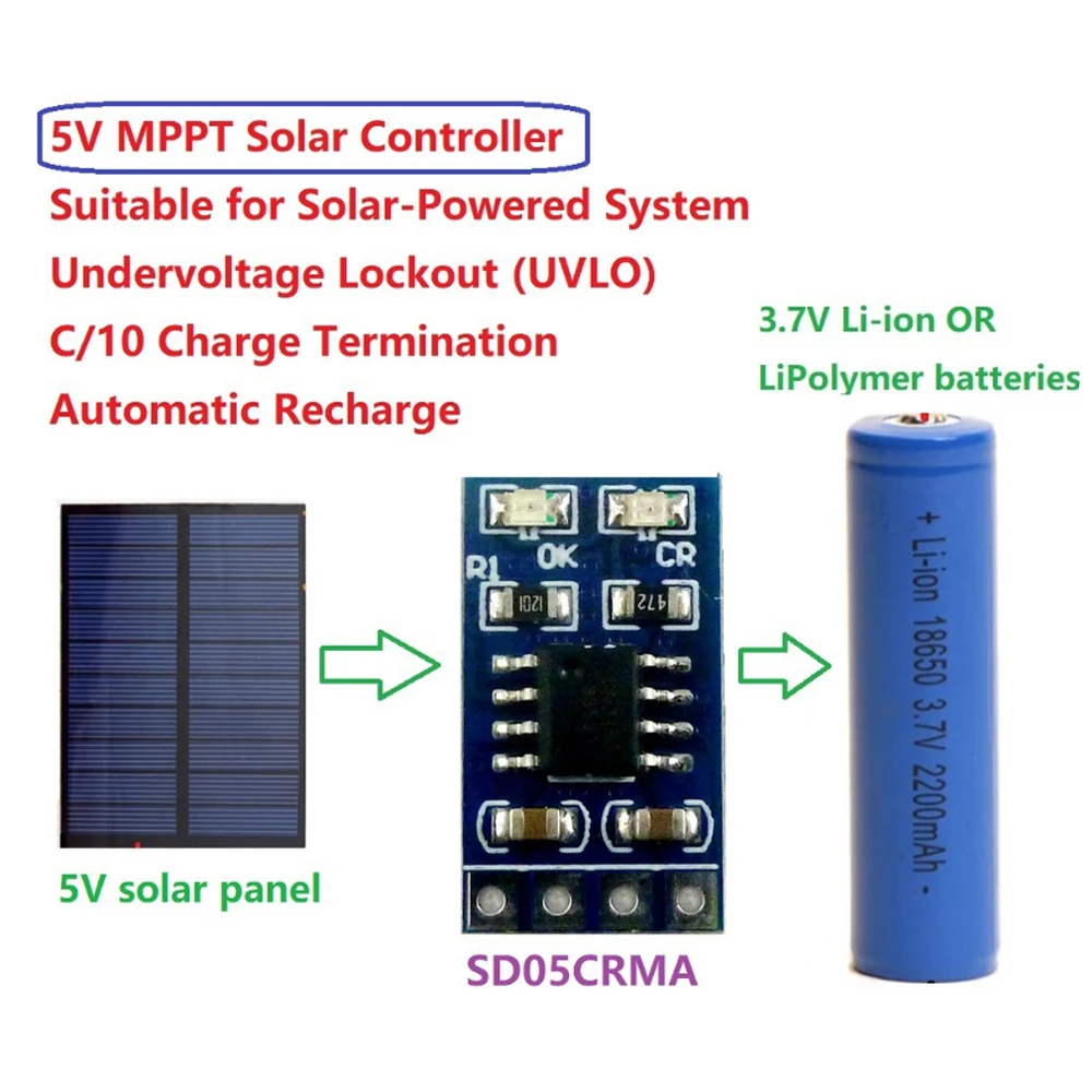 Контроллер заряда солнечной батареи MPPT 3 7 в 4 2 18650 LiPo Li-Ion модуль зарядного