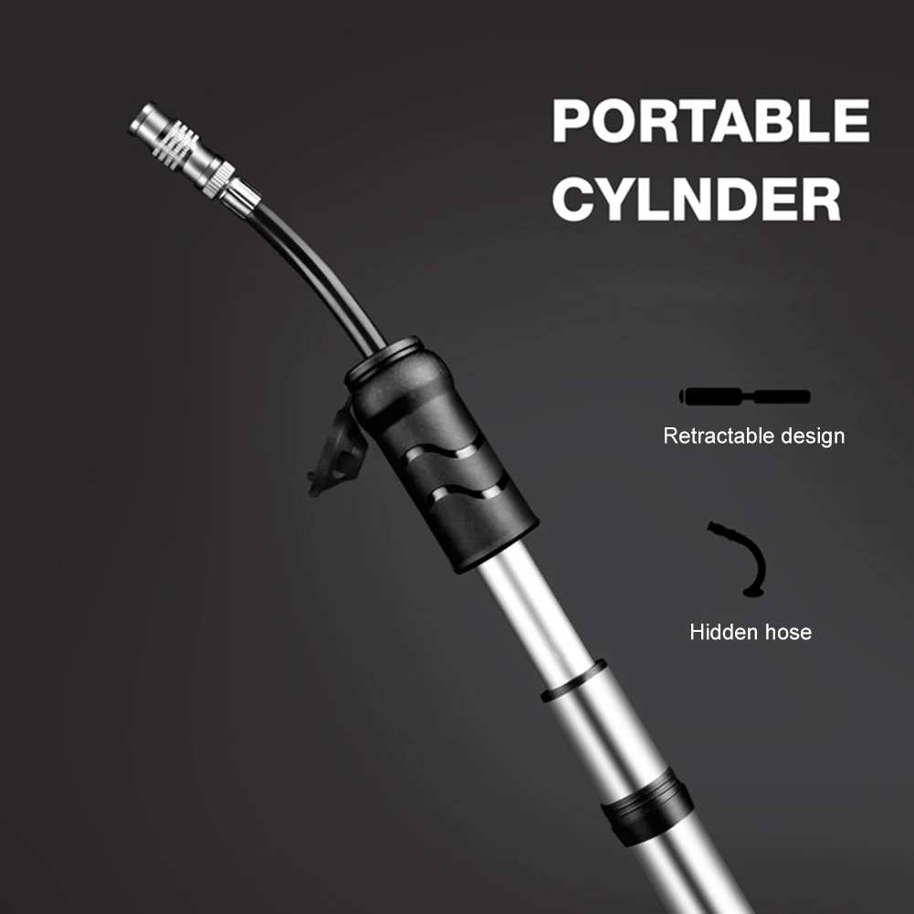 

Aluminum Alloy Mini Bicycle Pump Mountain Bike Air Pump Portable Multi-Functional Universal Tube Bike Pump