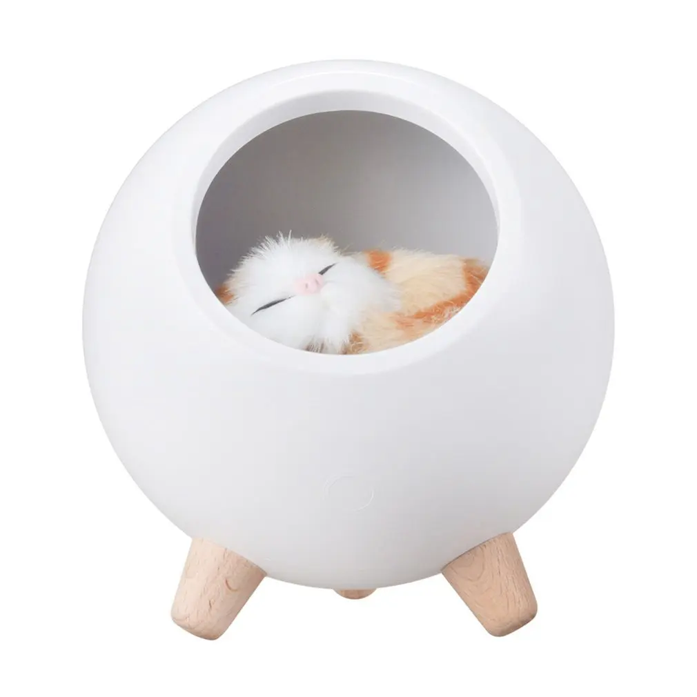 

Wireless Speaker Cat Litter Light Infinitely Dimmable Creative Gift Children'S Bedroom With Sleeping Light Small Audio