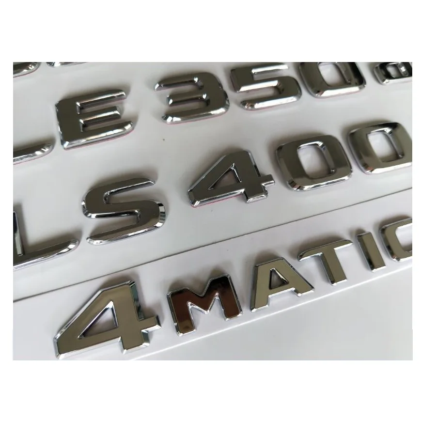 Новый хромированный ABS задний багажник Буквы Значки Эмблемы Наклейка для Mercedes Benz