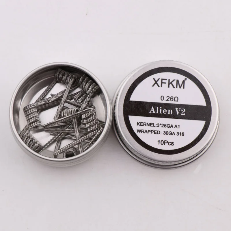 Набор нагревательных катушек XFKM NI80 A1 SS316L 10 шт./лот ALIEN V2 | Электроника