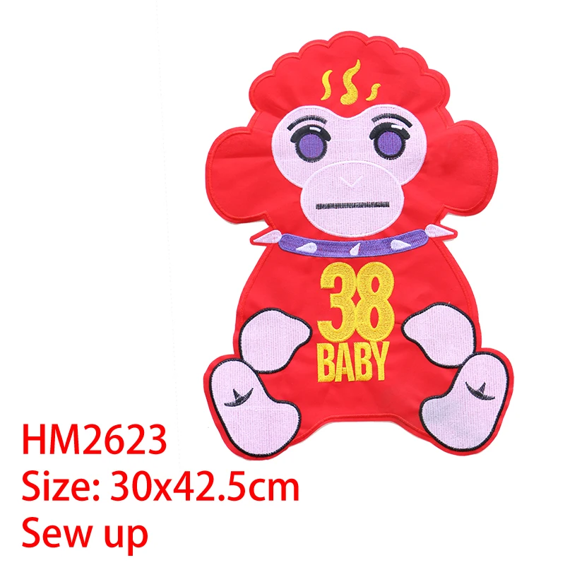 Вышитые нашивки с аппликацией для украшения торта обезьяны кота китайского