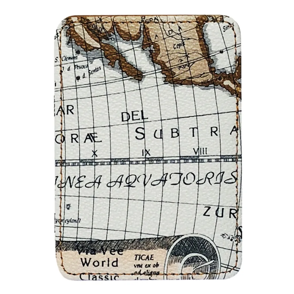 Кошелек из искусственной кожи с картинкой карты, мини-квадратный кошелек для монет с молнией, держатели для карт, элегантный дизайн, сумочки-клатч #BB.