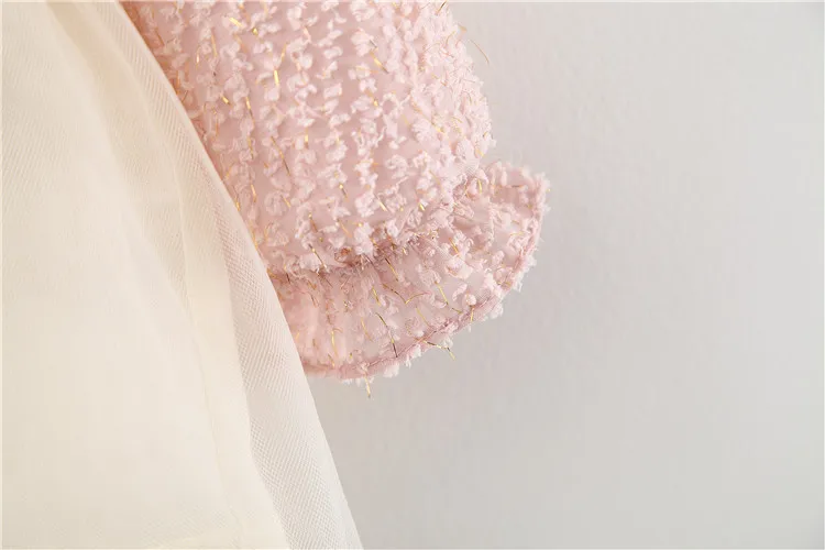 Для маленьких девочек белого и розового цветов платье 2020 осеннее детское