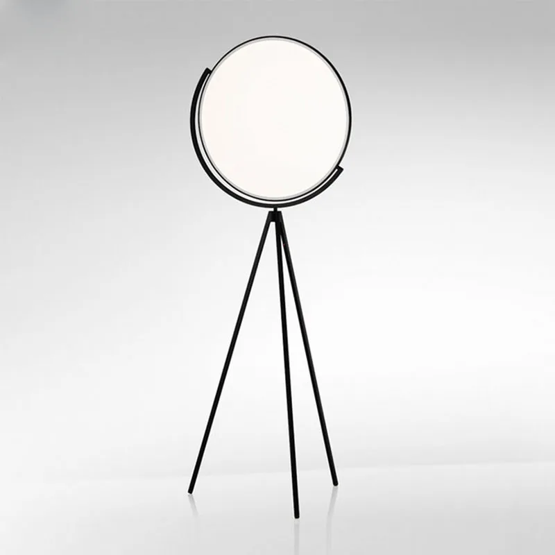 

Modern Minimalist Iron LED Living Room Exhibition Hall Floor Lamp Nordic Personality Study Bedroom Flip Floor Light Black White