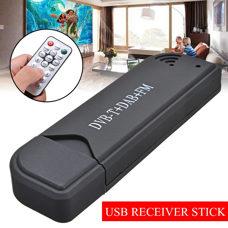 Мини USB DVB T DAB FM ТВ тюнер рекордер + антенна Программное обеспечение CD пульт