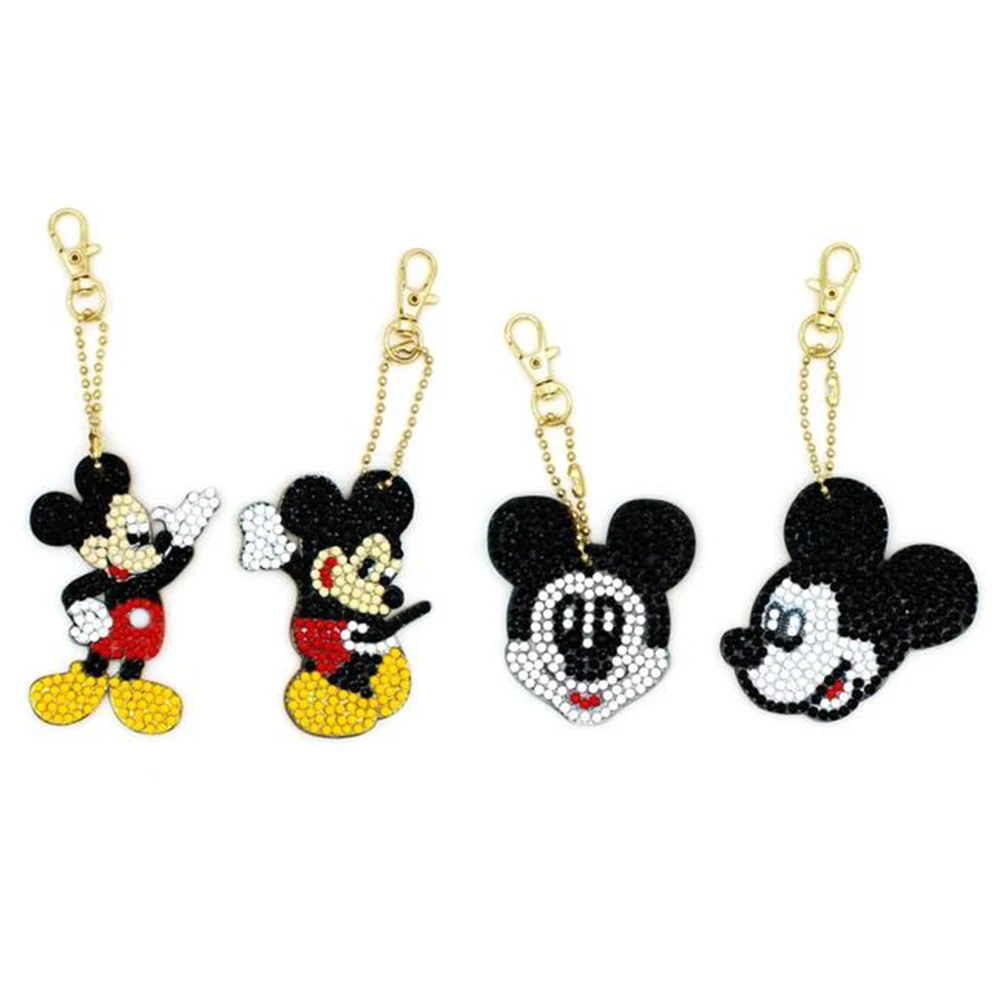 

Disney 5 шт. полностью своими руками особой формы дрель мультфильм алмазов картина для автомобиля брелок для ключей декоративная Бриллиантова...