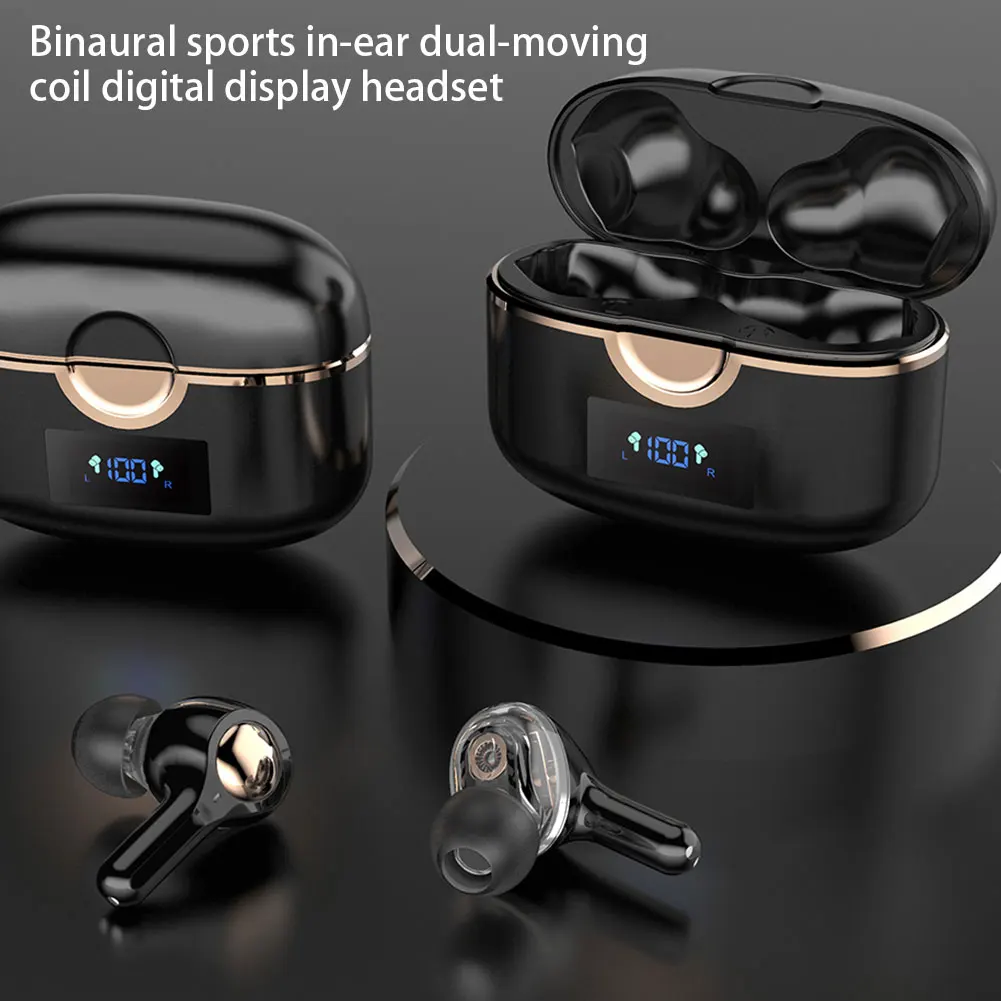 

TWS T22 Wireless Earbuds Bluetooth 5.1 Earphones Sport Waterproof In Ear Touch Earphone Bass Stereo Hifi Music Mics Headset