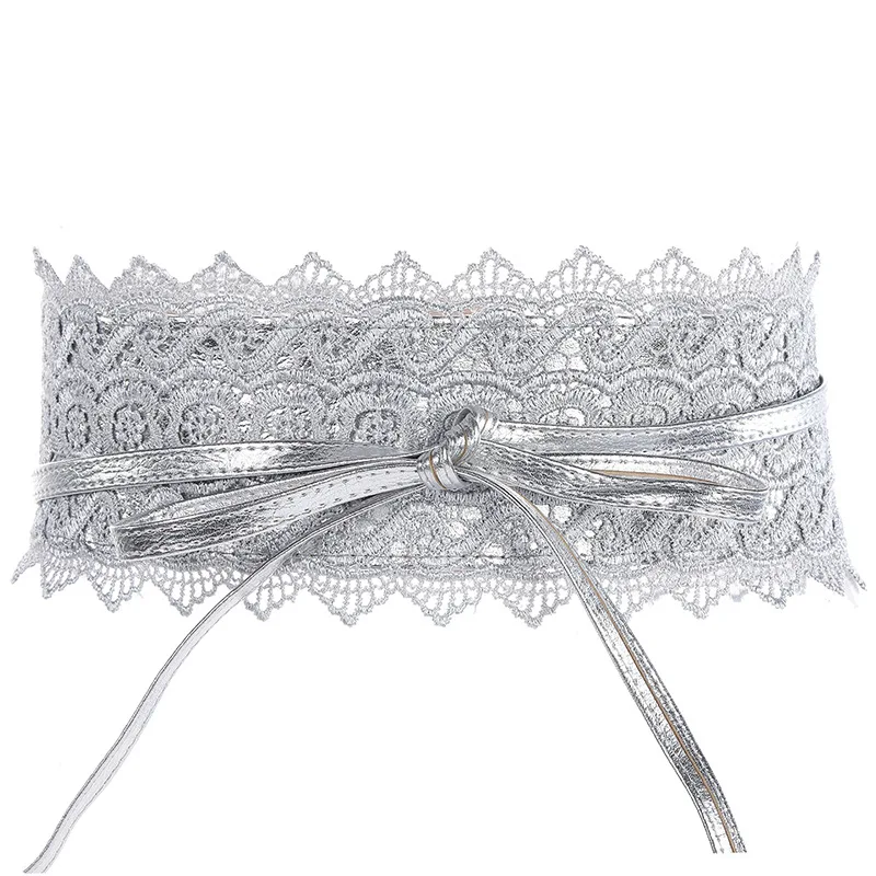 

Women Belt Bow Lace New Corset Waist Seal for Female Self Tie Obi Cinch Waistband Wedding Dress Waist Band Dress Wide Girdle