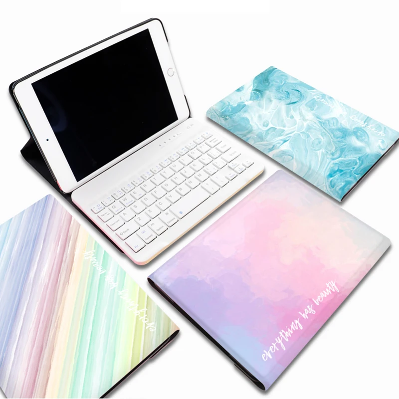 Беспроводной чехол с клавиатурой Bluetooth для ipad Air 2 1 9 7 дюймов 2017 2018 кожаный