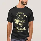 Футболка Triumph Motor мужская с графическим принтом, винтажная тенниска с коротким рукавом, лето 2019