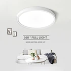 Ультратонкий Круглыйквадратный светодиодный потолочный светильник, современное освещение с холодным теплым белым светом для гостиной, кухни, 18243638 Вт