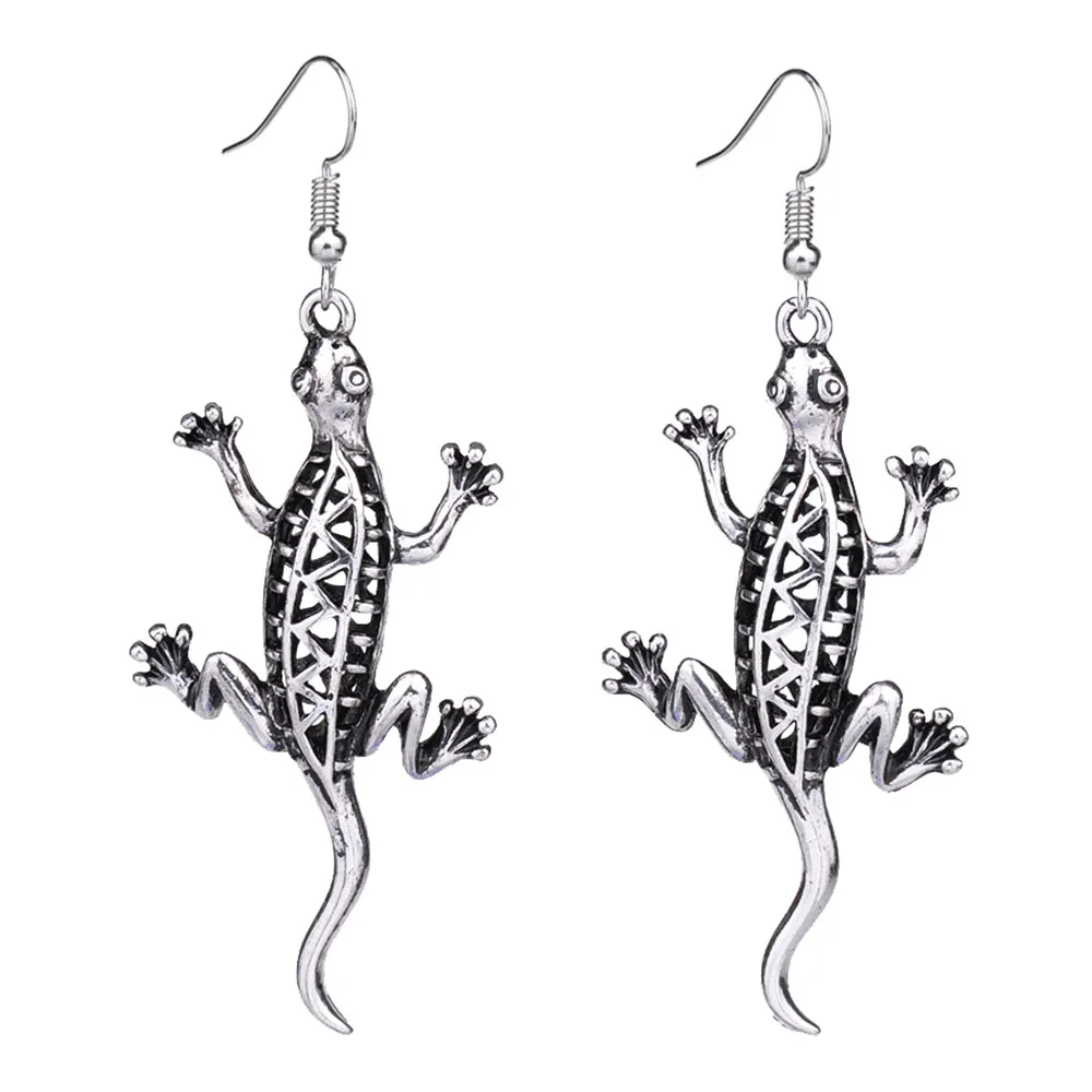 Ретро Винтажные серьги с животными для женщин милые античные серебряные 3D стерео