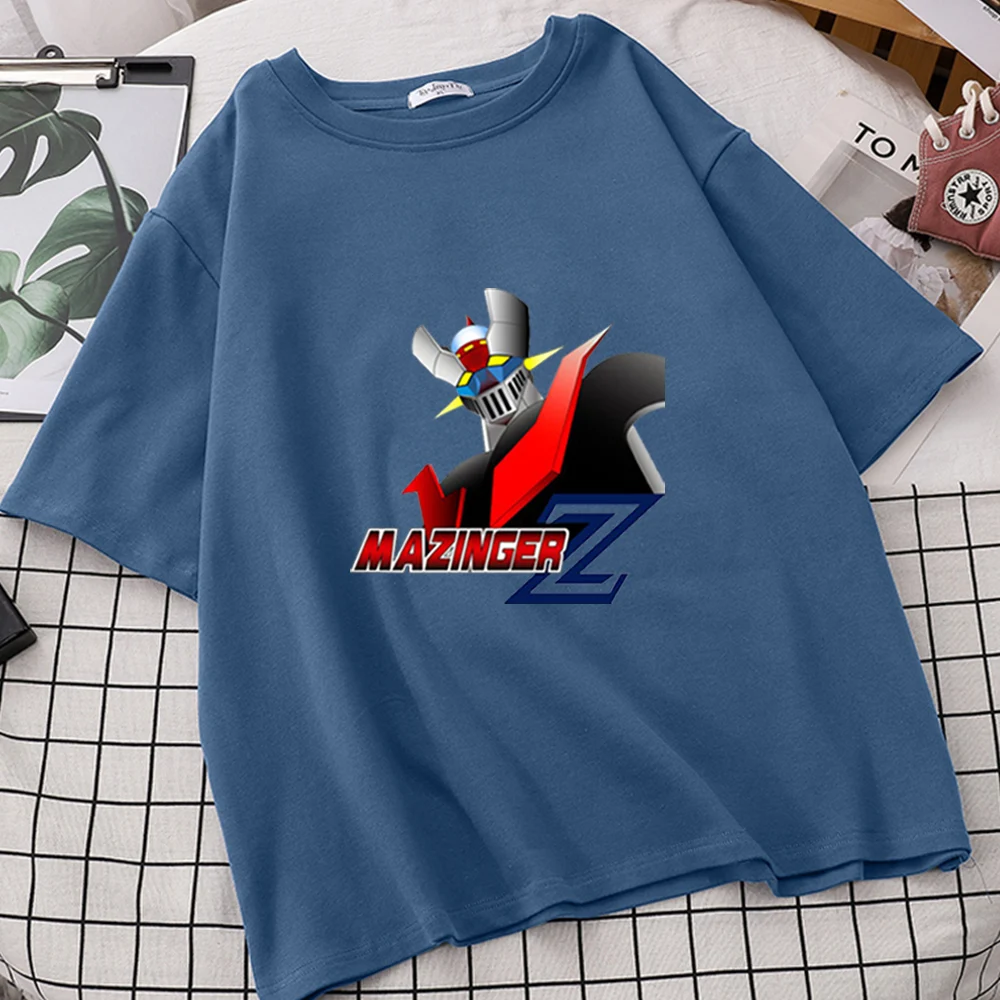 

Mazinger Z Women Tshirts Harajuku Brands T-shirts Mujer High Quality Short Sleeve Tee Anime Oversized Design T Shirts Camisetas