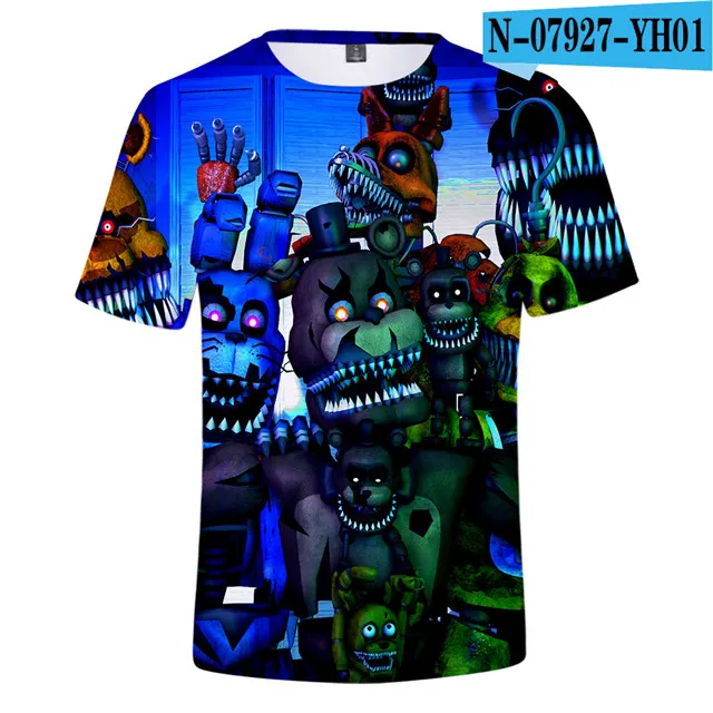 3d-dt861 Fnaf/футболка с 3D принтом Новинка года, футболка FNAF для мальчиков летняя уличная футболка s Five Nights at Freddy's топы с аниме, мужская одежда - Цвет: 3d-dt861