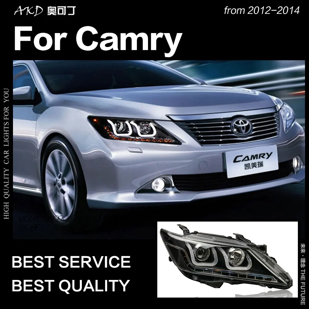 АКД стайлинга автомобилей для Toyota Camry V50 светодиодный фар 2012 2014 DRL Hid фара