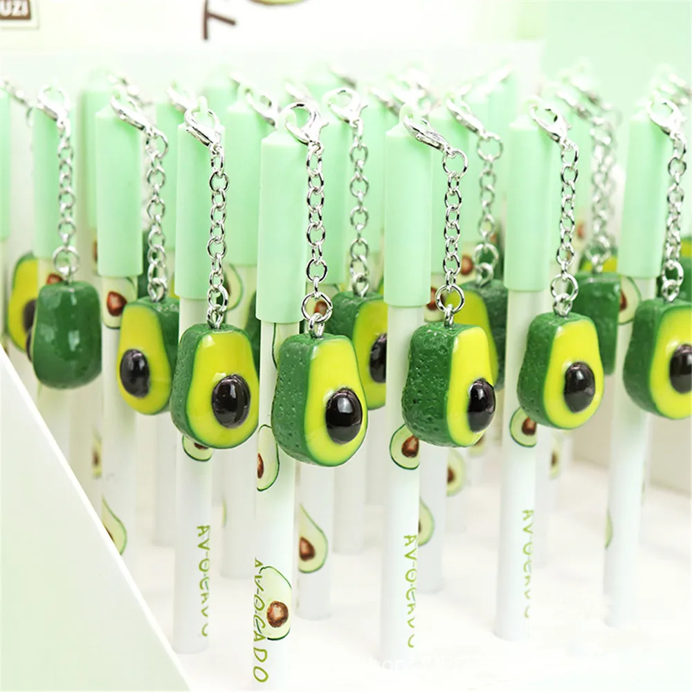 

1 Pcs Cartoon Fruit Peach Orange Kiwi Mangosteen Pendant Gel Pen School Officel Supplies Stationery Cute Kawaii Student Gifts
