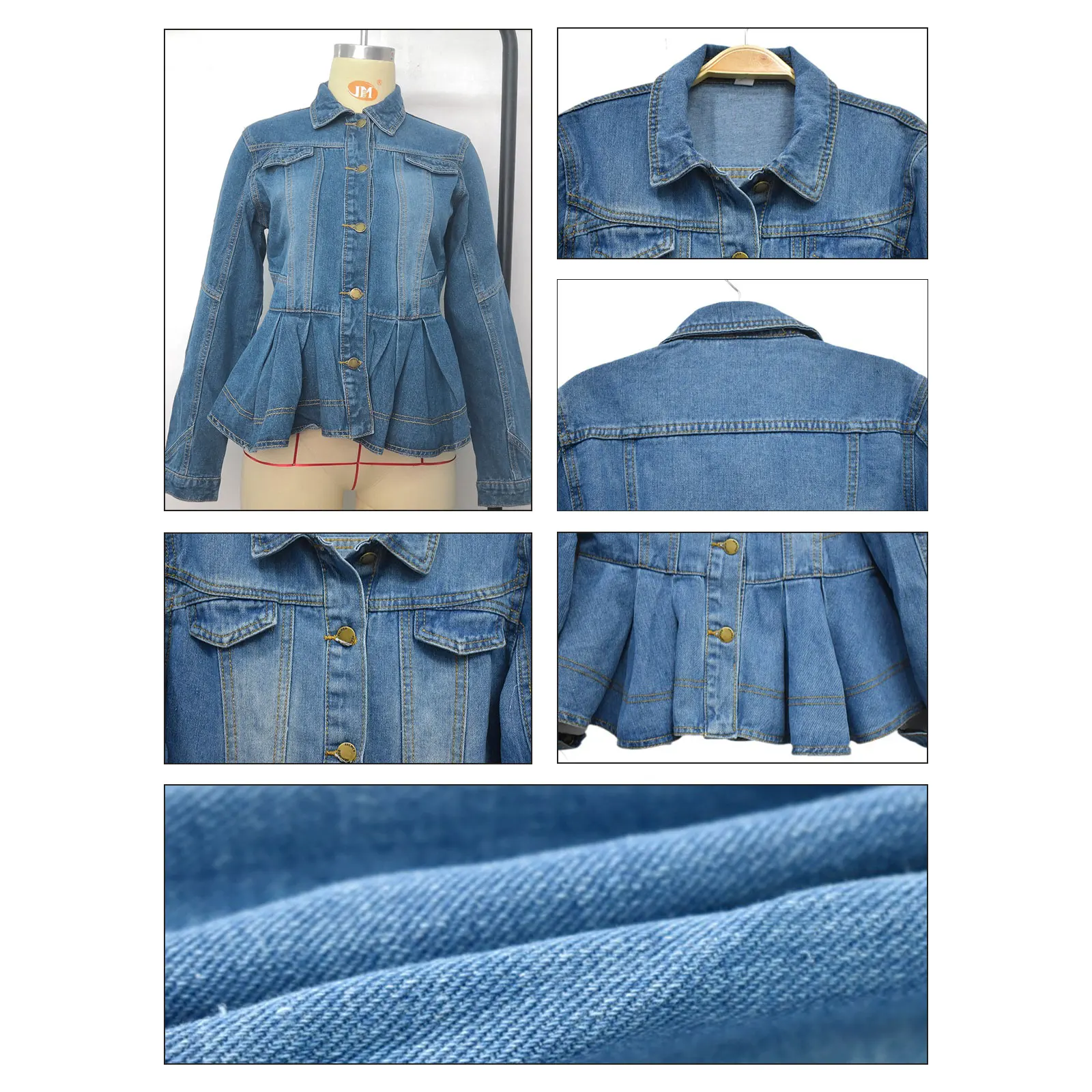 

Jeans Jackets Coats Women 2021 Short Casual Denim Coat New Autumn Long Sleeve Jacket Hot Fashion Casual Women Coat Denim Jacket