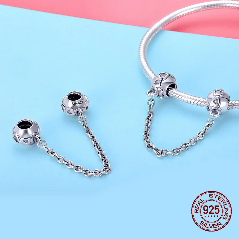 Шарм-цепочка из серебра 925 пробы с бусинами | Украшения и аксессуары