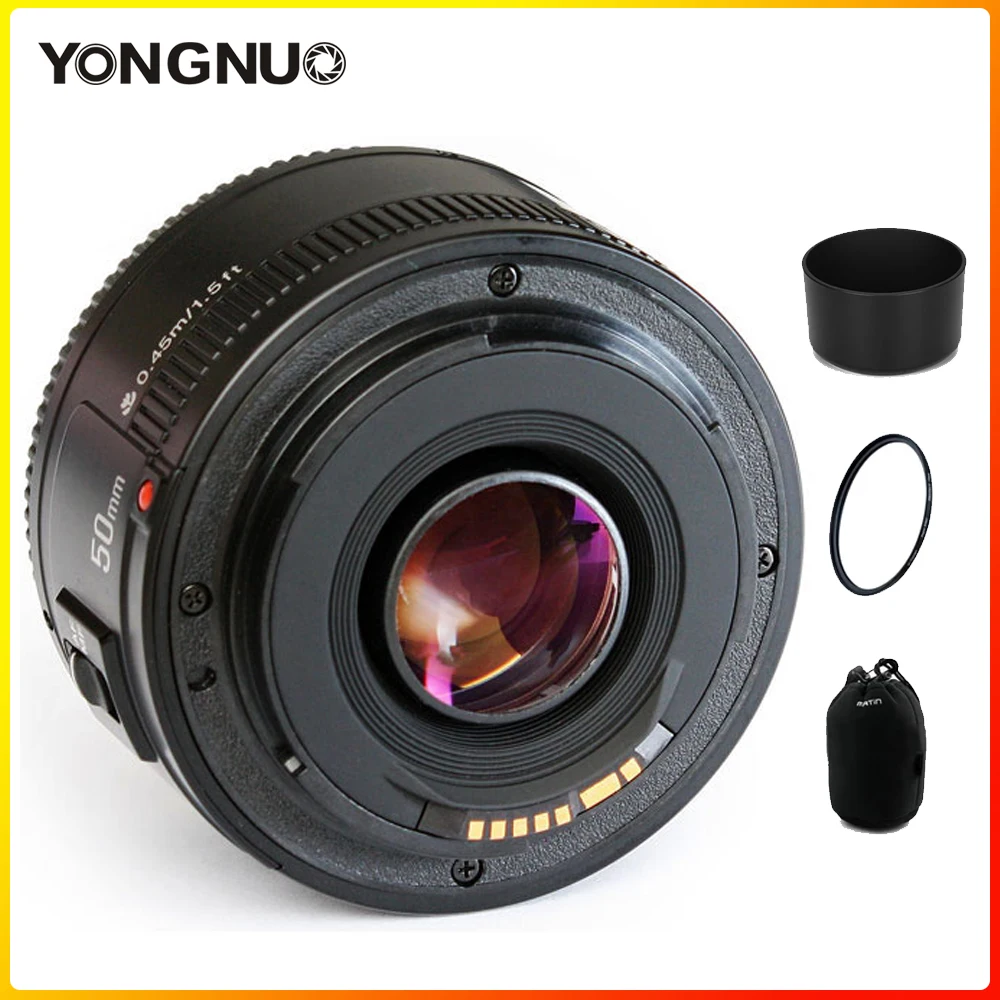 YONGNUO YN 50 мм F1.8 объектив с большой диафрагмой Автофокус YN50 для Nikon Canon EOS DSLR камер |