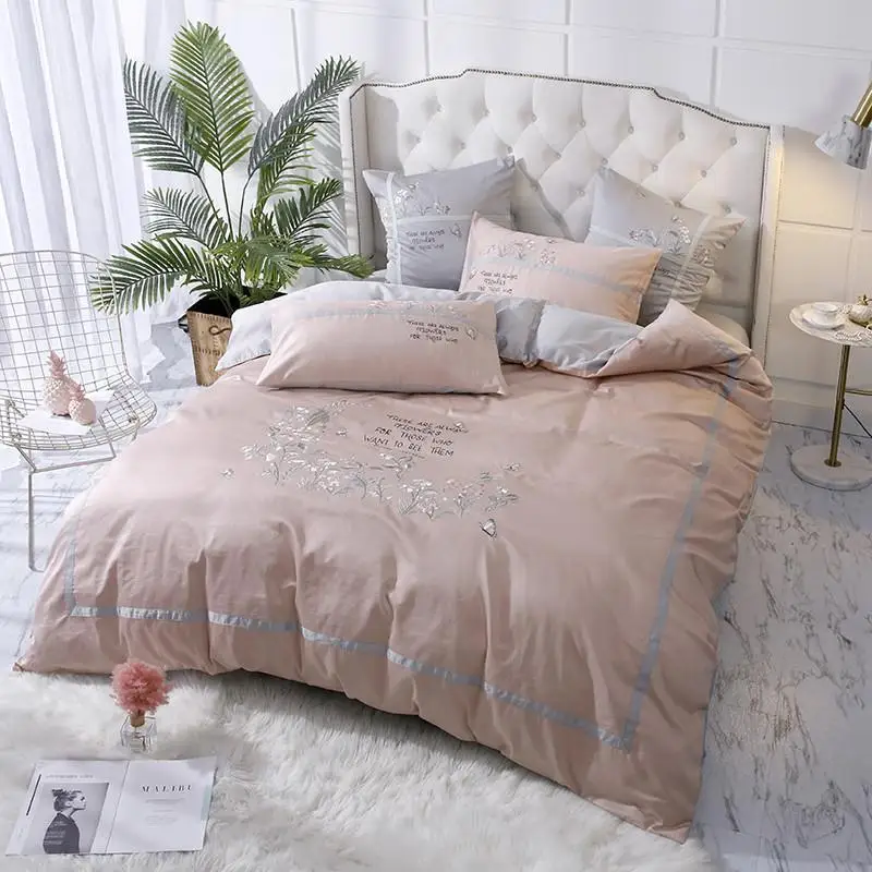 Комплект постельного белья из 37-4 предметов постельное белье с принтом растений