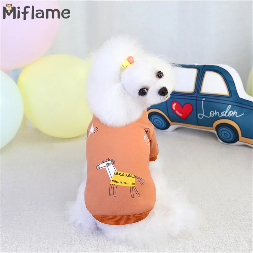 Miflame мультфильм мягкий свитер для собаки питомца Толстовка две ноги хлопка малых