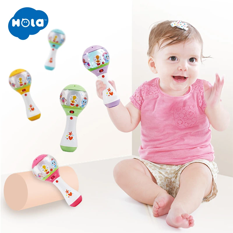 HOLA TOYS 3125 Детские музыкальные погремушки колокольчики для младенцев игрушки для детей Подарки