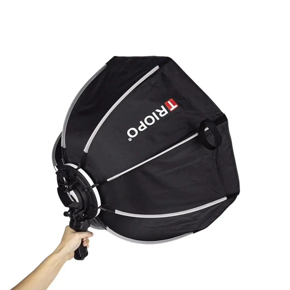 Триопо 55 см восьмиугольный софтбокс зонтик с ручкой для Godox On-Camare Flash speedlite