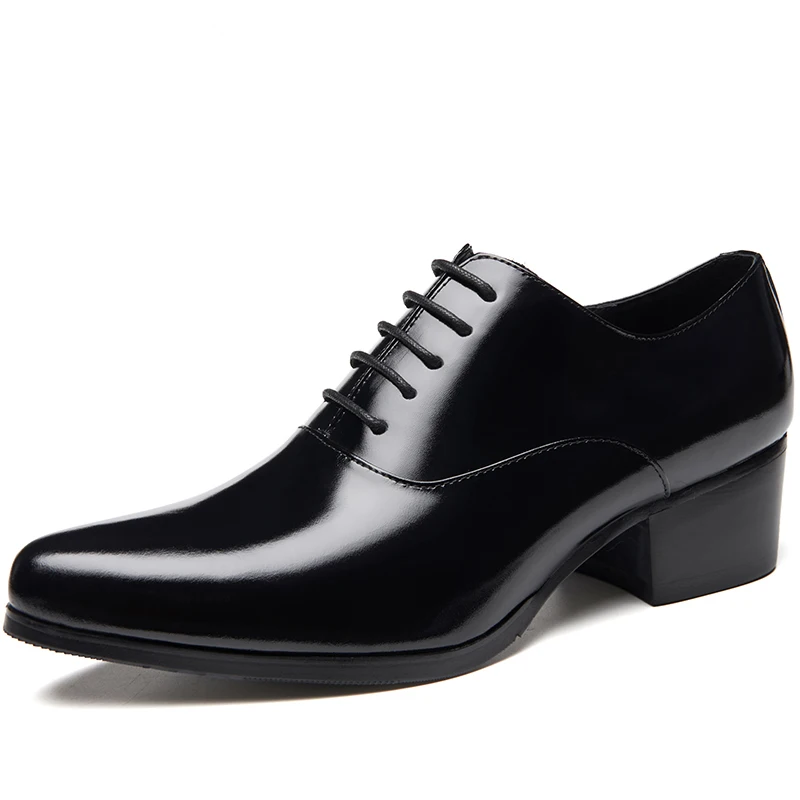 

Men Formal Shoes Genuine Leather lace-up Black white Color Pointed Toe Brand Luxury Fashion Mens Wedding shoes Dress shoes