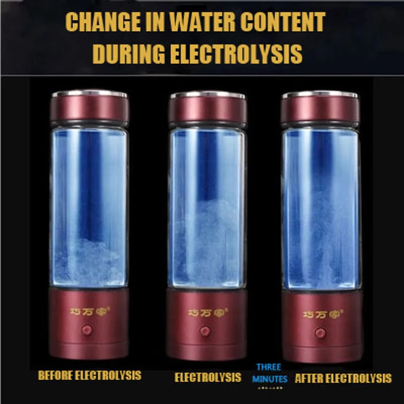 Бутылка для богатой воды с гигрогеном и USB устройство быстрого электролиза