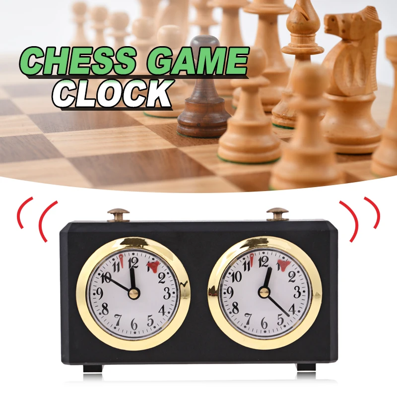 

International Checkers & Chess Board Game Accessory Windup Chess Clock Timer Chess Competition Mechanical Count Up Down Timer