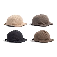 2021 new high quality short brim cotton baseball cap solid color adjustable high quality hat snapback men women for hats