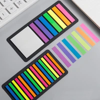 japanese 160300pcs color transparent fluorescent index tabs self adhesive sticky note stationery logo sticker