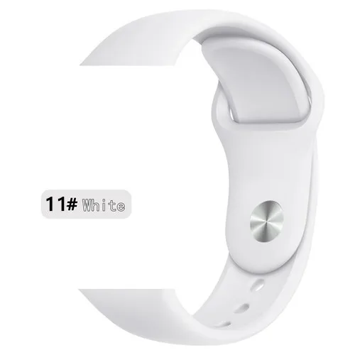 white 11-1 Ремешок для apple watch 5 4 ремешок apple watch 44 мм 40 мм iwatch 3 2 1 ремешок 42 мм 38 мм для хорошего клиента - Цвет ремешка: white 11-1