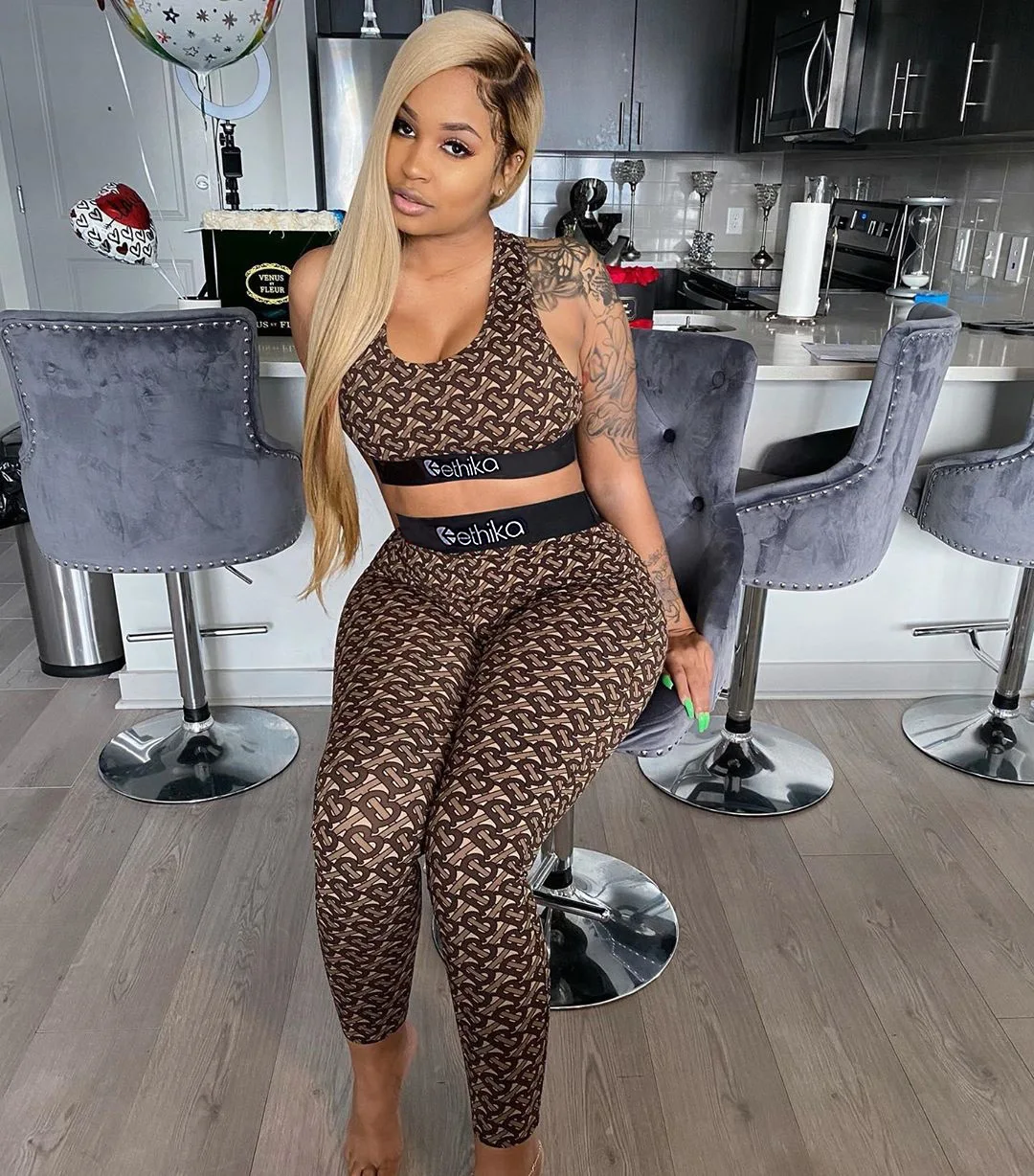 

Two Piece H3508 Classic Printed Waistcoat and Trousers