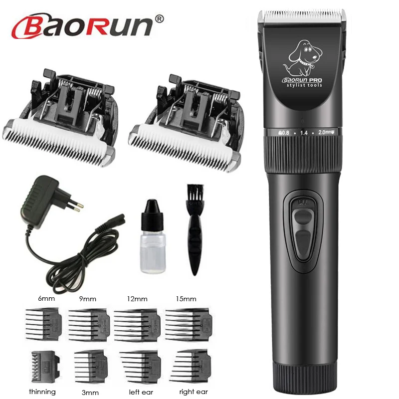 add 2pcs blade 8 шт гребень, на Возраст 3-15 мм профессиональная электрическая машинка для стрижки домашних животных кошка Машинки для стрижки собак Уход за лошадьми машина для стрижки животных стрижка для домашних животных бритвы машина - Цвет: add 2pcs blade