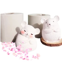 3d stereo fat mouse couple mouse mousse cake silicone mold cartoon mouse ice cream pudding mold baking