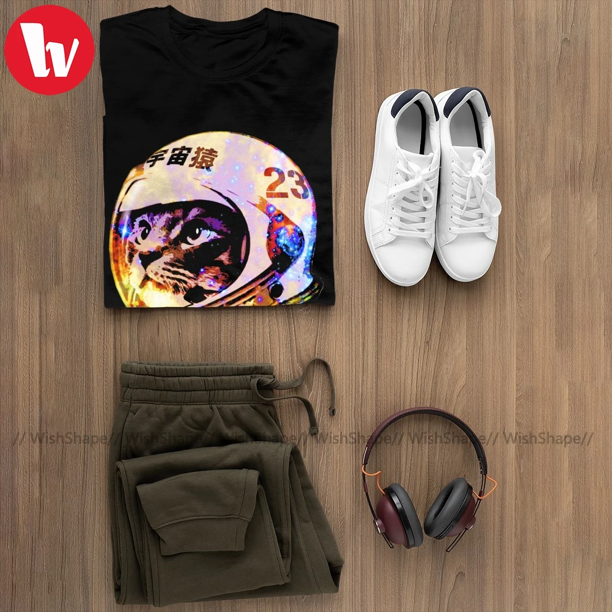 Футболка женская с изображением галактического кота приталенная рубашка